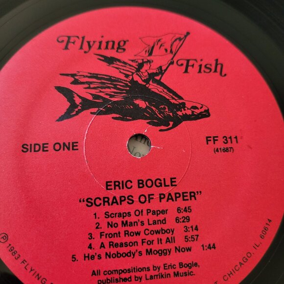 ERIC BOGLE Scraps Of Paper Vinyl LP 1983 Flying Fish Records FF 311 Folk LP6 - Picture 4 of 9